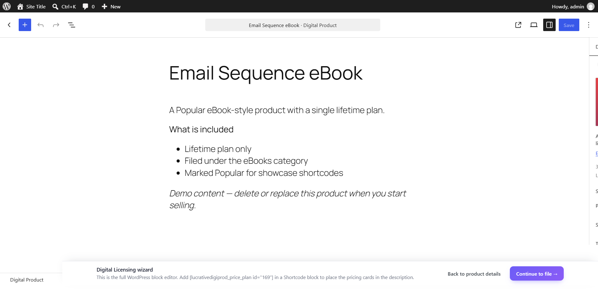 Block editor or Elementor description
