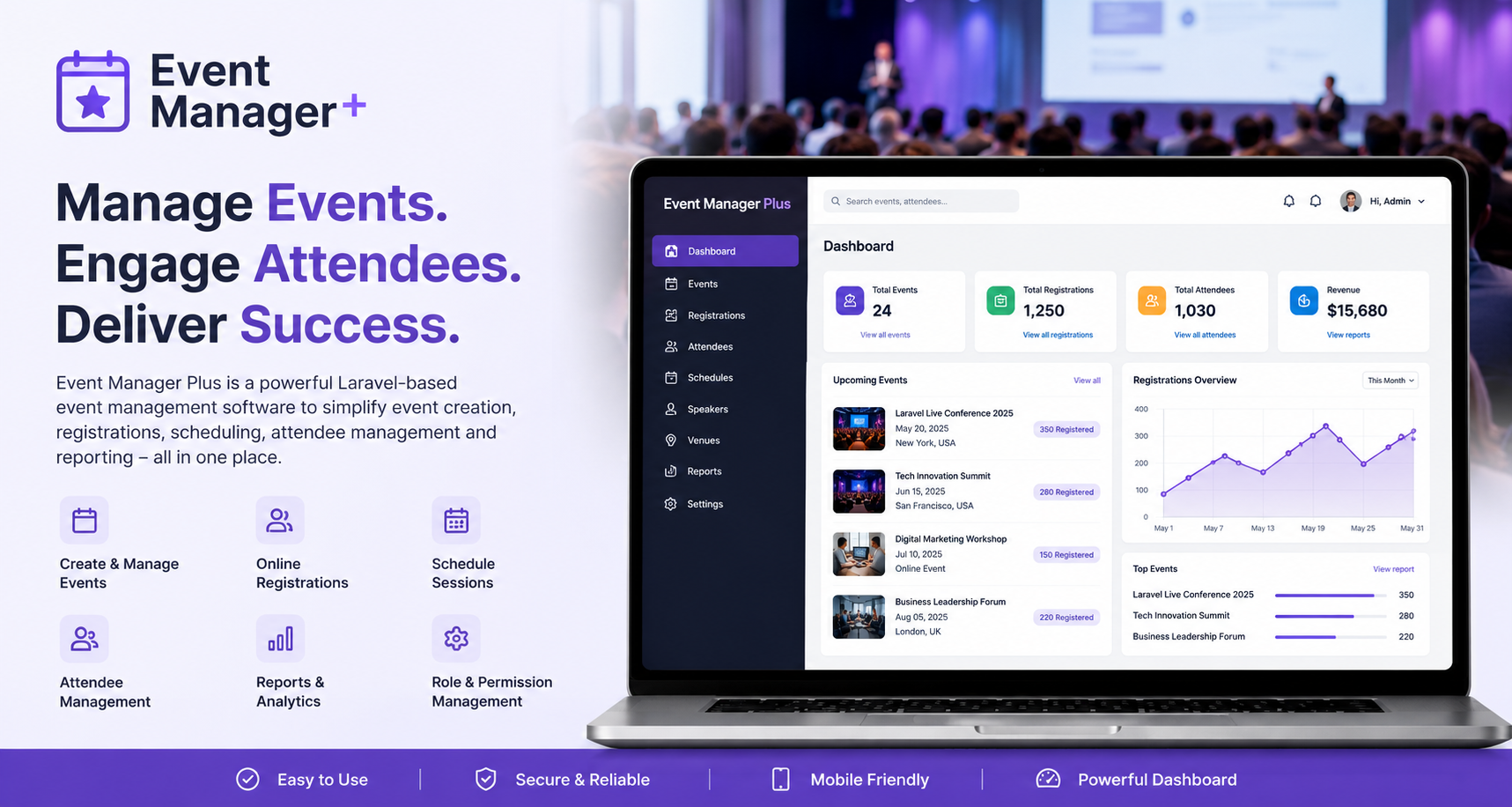 Event Manager Plus: The Ultimate Laravel Event Management Solution