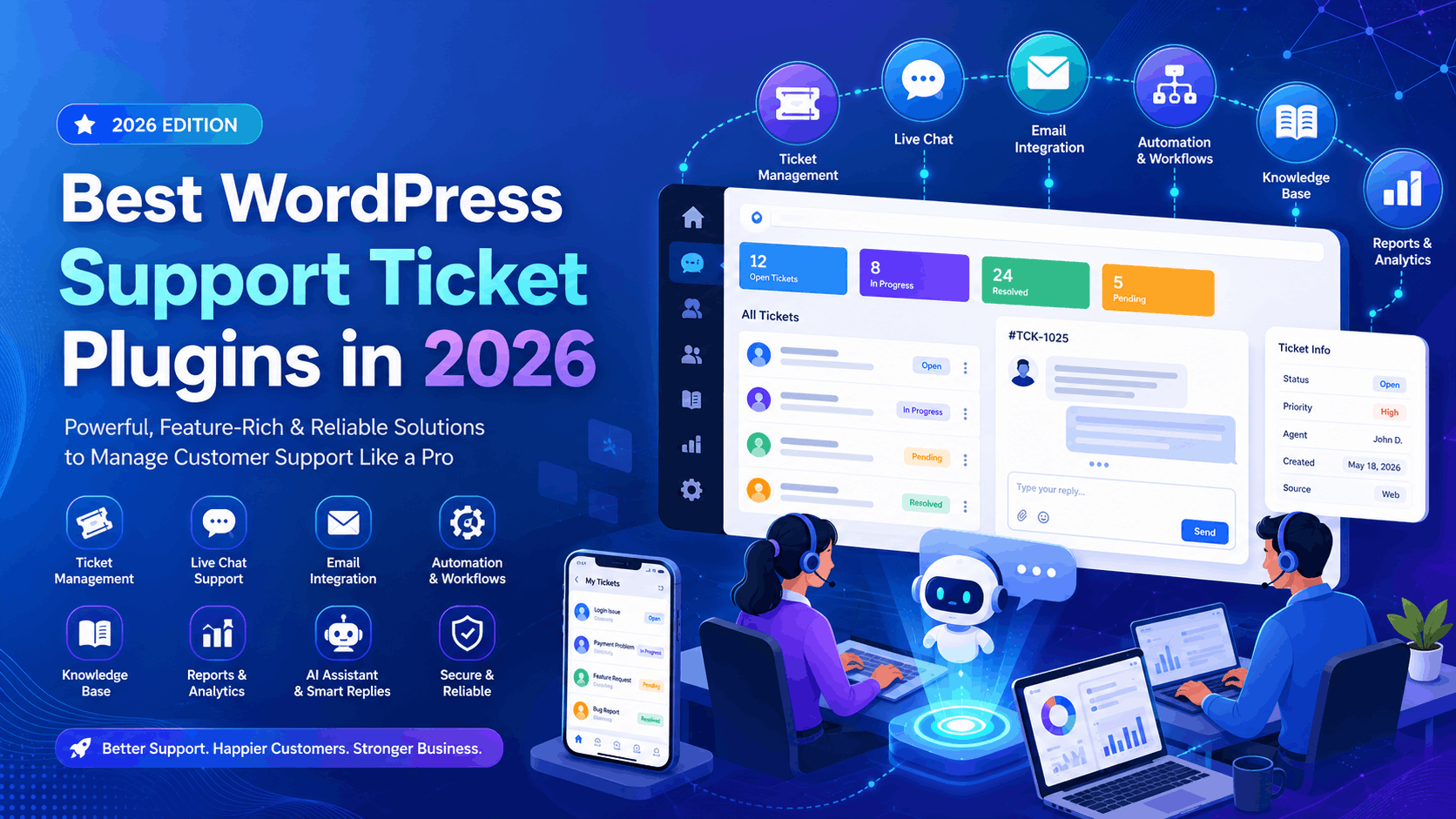 Best WordPress Support Ticket Plugins in 2026: 4 Options Compared