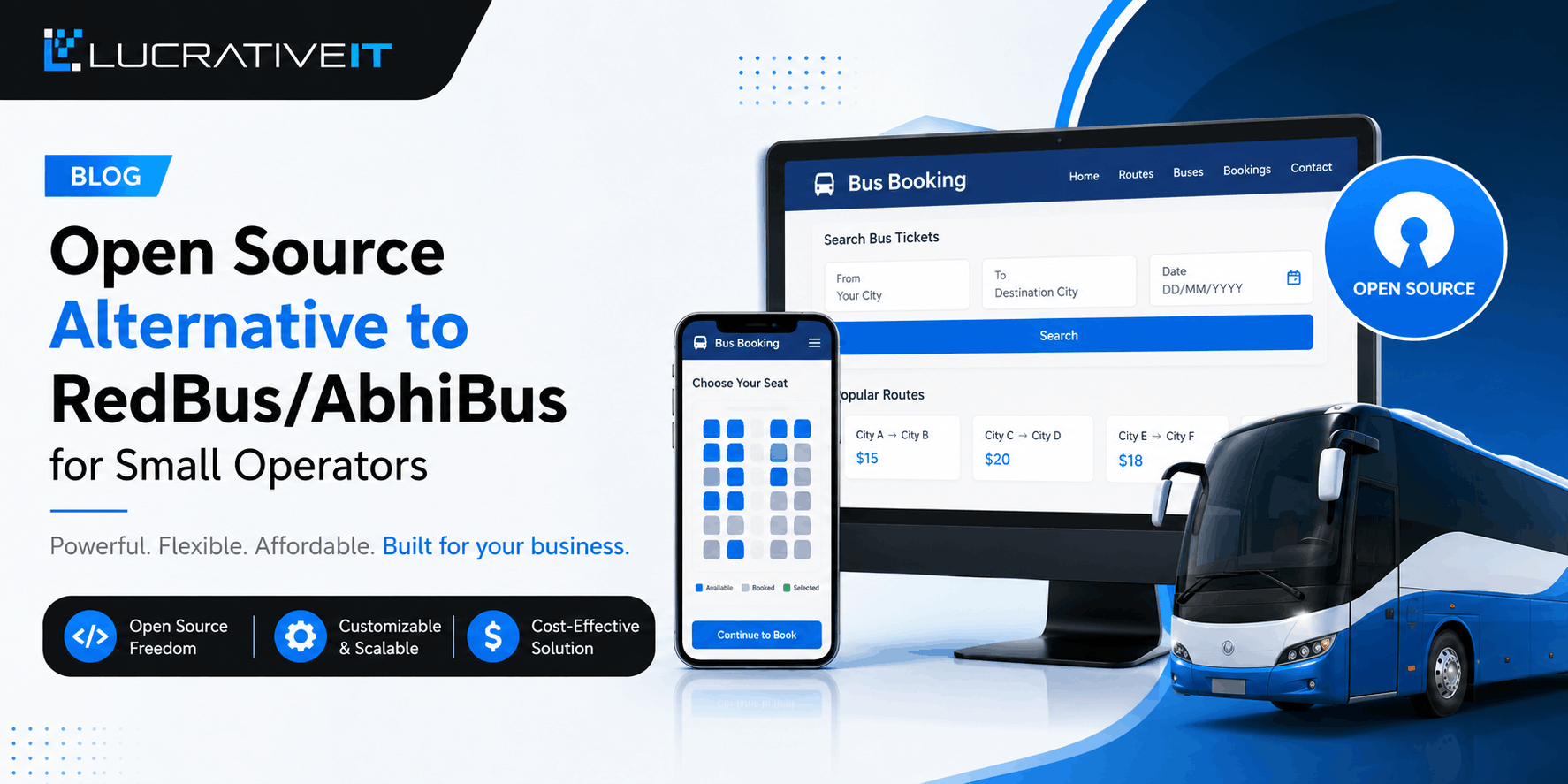 Open Source Alternative to RedBus/Abhibus for Small Operators