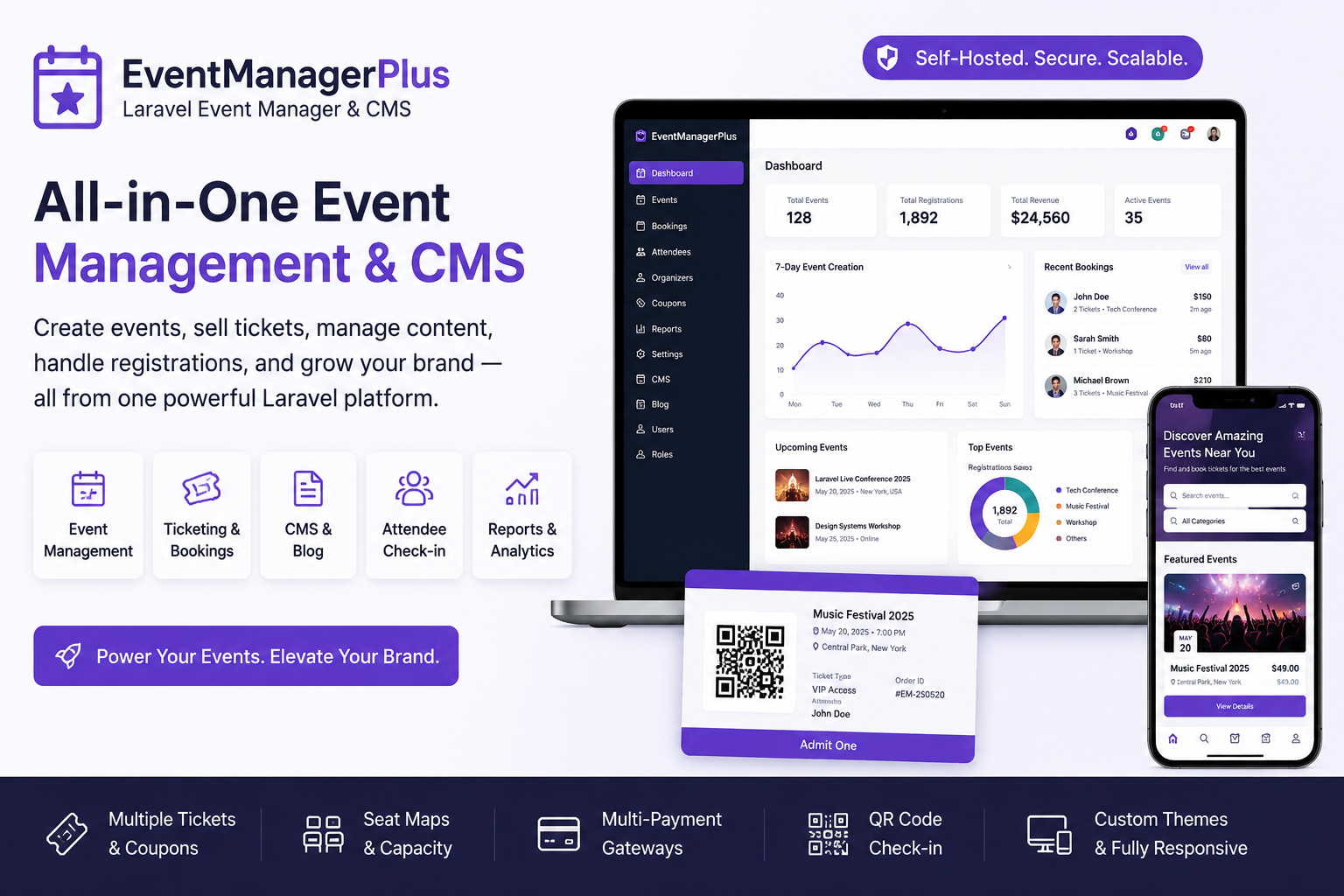 EventManagerPlus — Laravel Event Manager & CMS