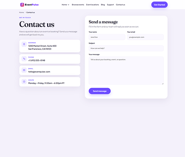 Contact Page