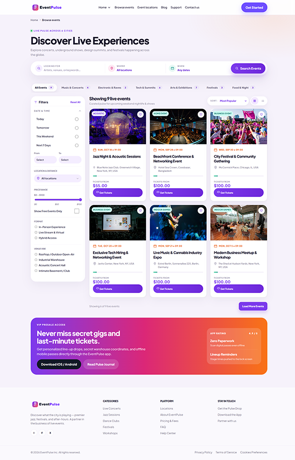 Browse Events